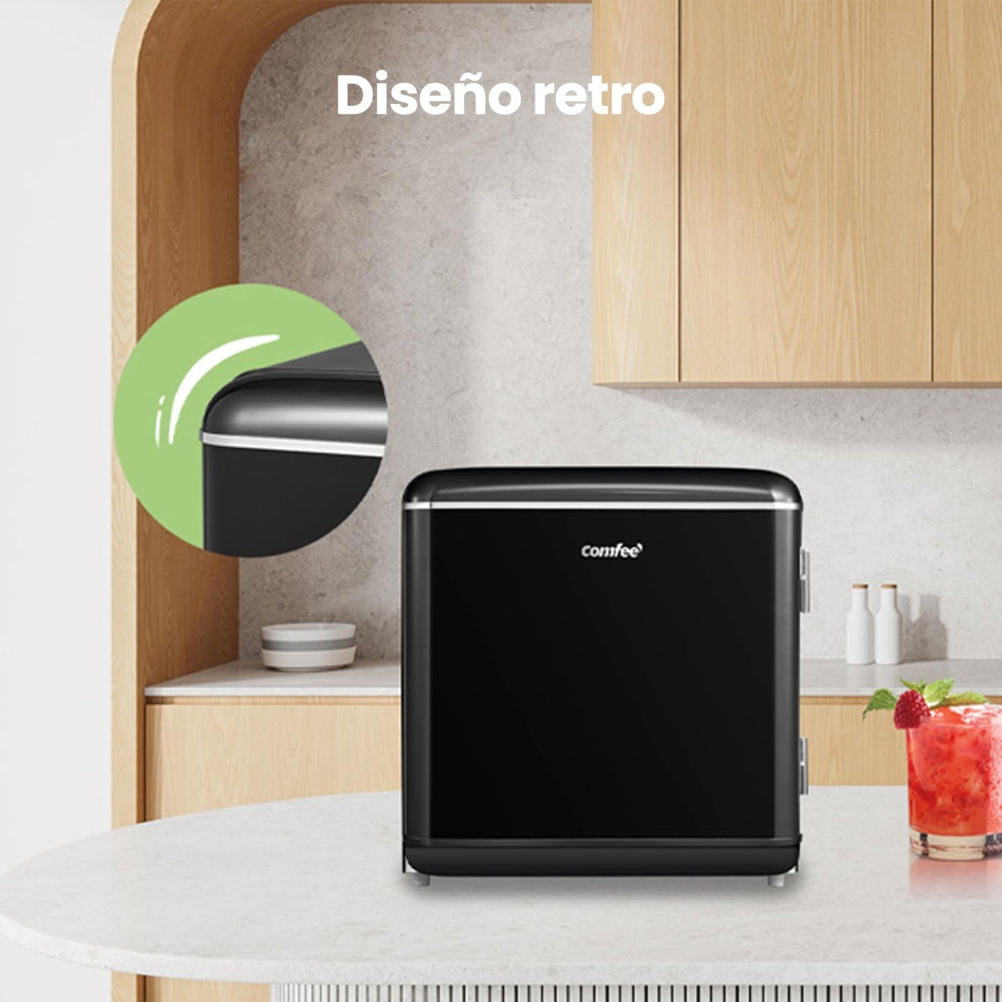 Comfee' RCD50BL2EURT(E) Mini Refrigerador Retro