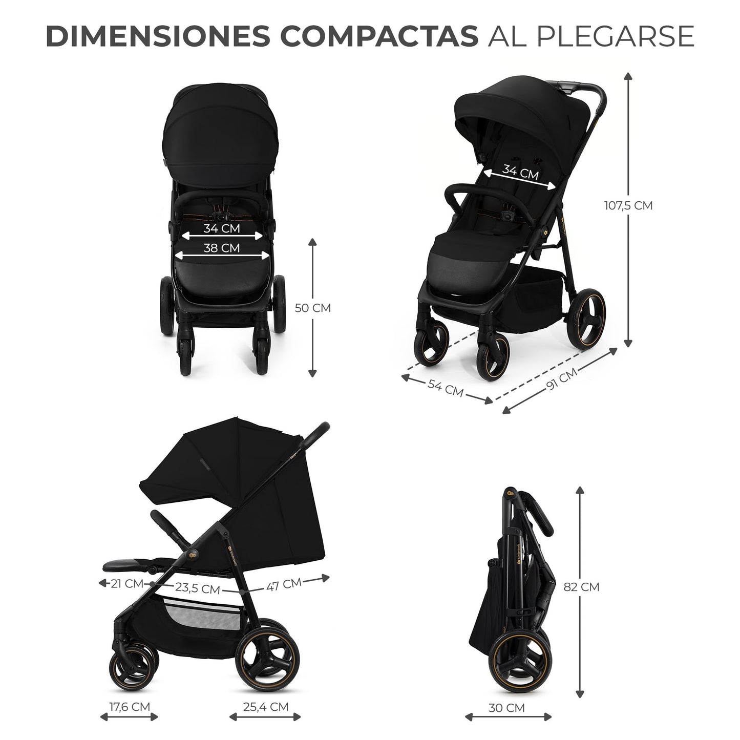 Kinderkraft TRIG 3 - Silla de Paseo Ligera