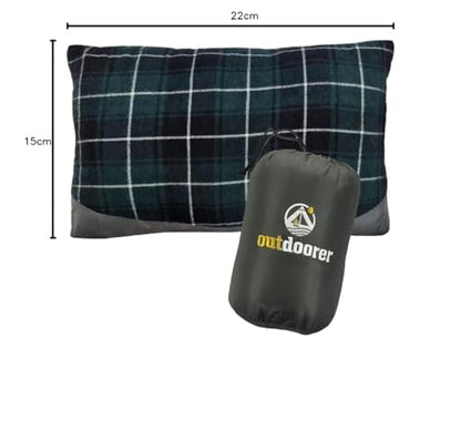 outdoorer Cojín de Camping Verde a Cuadros
