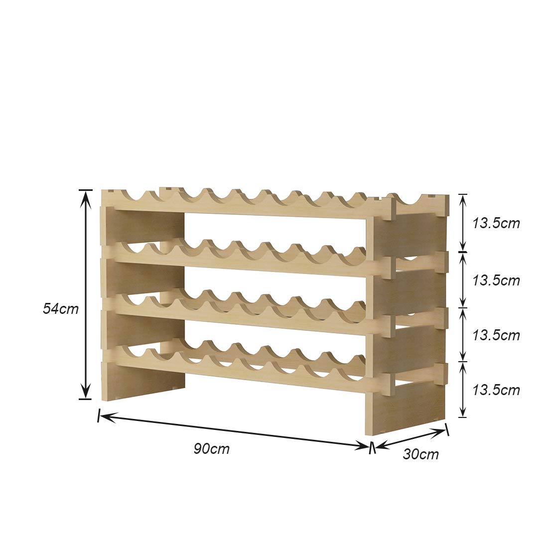 SogesHome Estante de Vino Modular (32 Botellas)