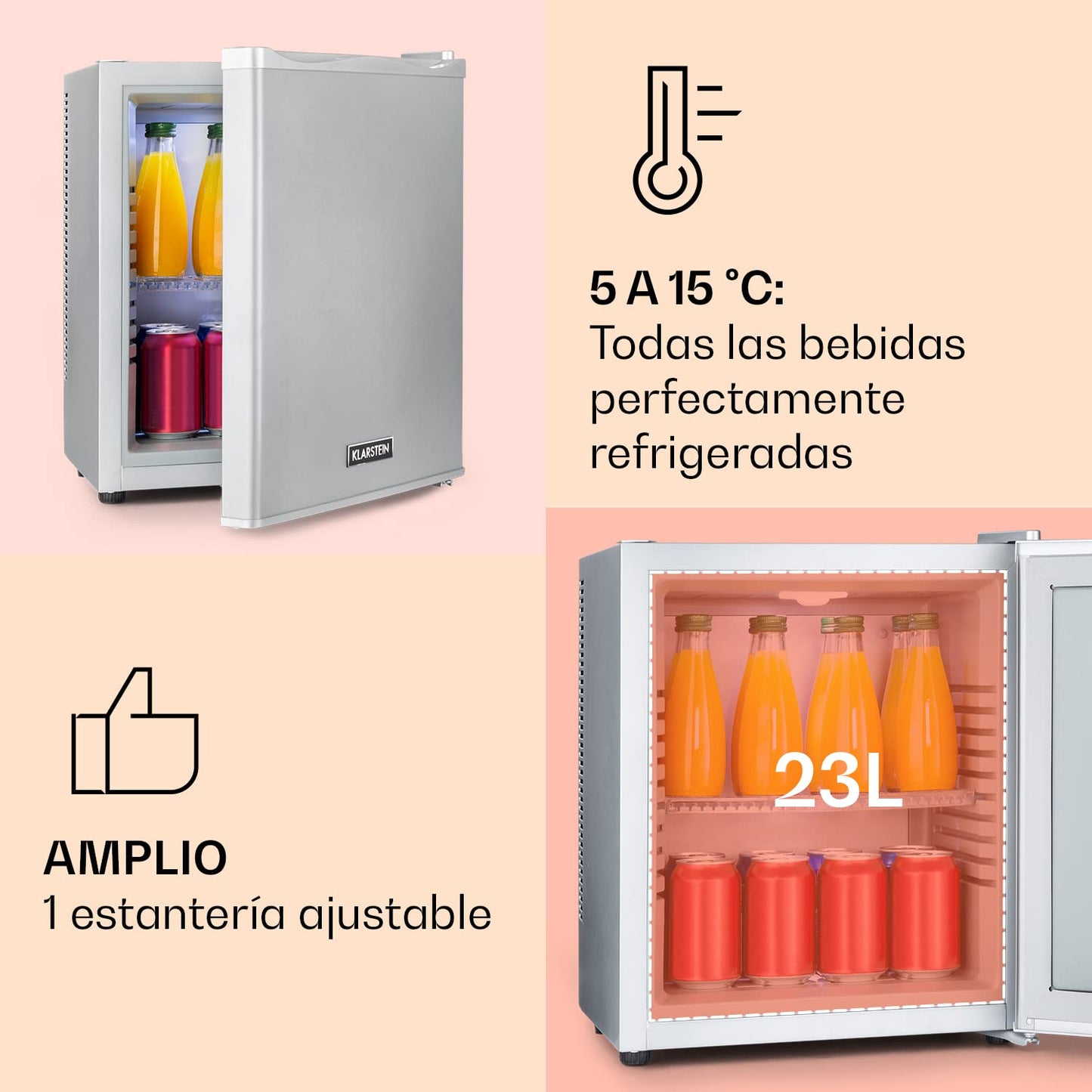 Mini Nevera Eléctrica KLARSTEIN 23L
