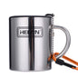 HEECN® Taza de Camping de Acero Inoxidable
