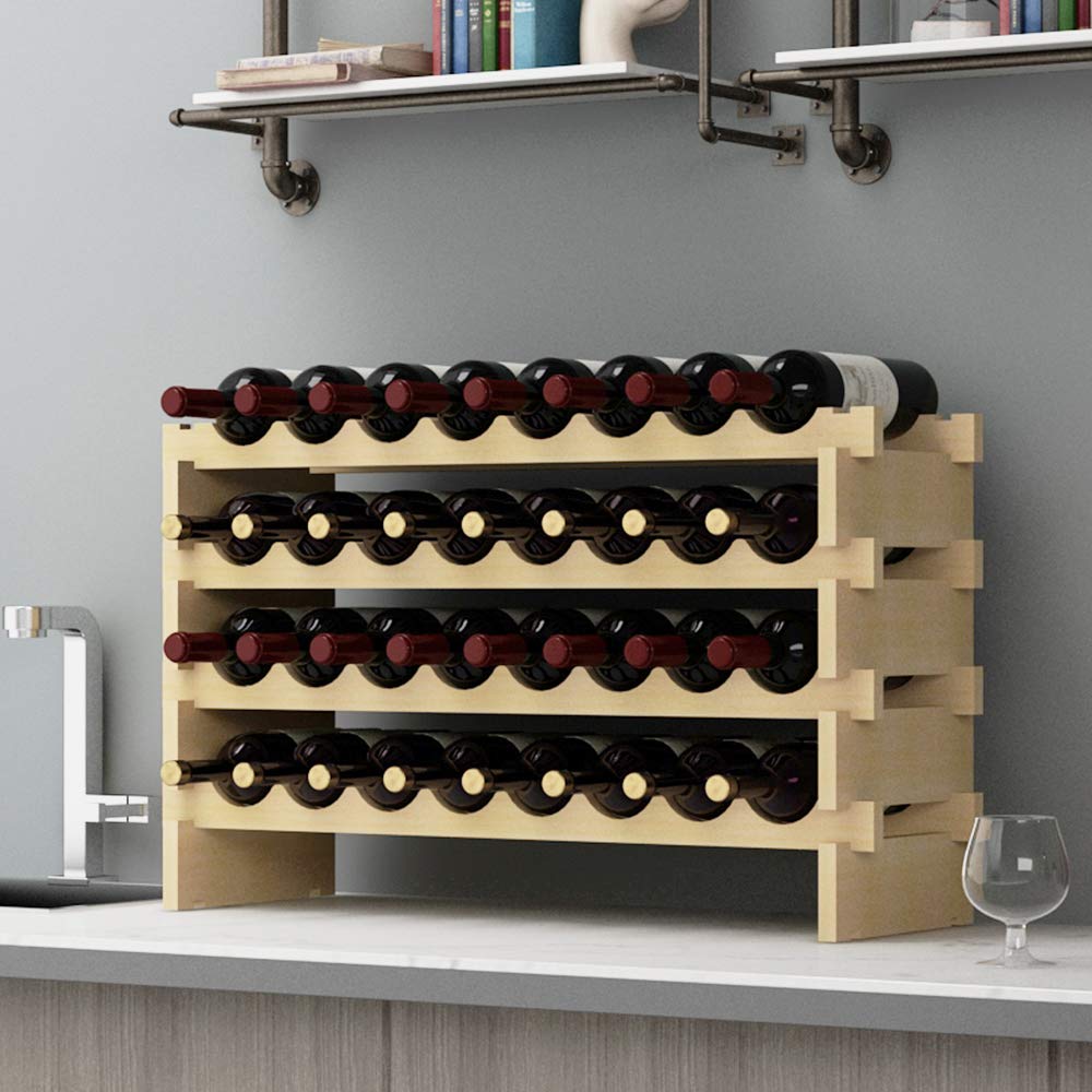 SogesHome Estante de Vino Modular (32 Botellas)