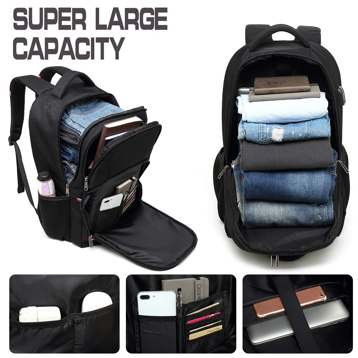 Mochila Antirrobo Impermeable para Portátil de 17.3 Pulgadas