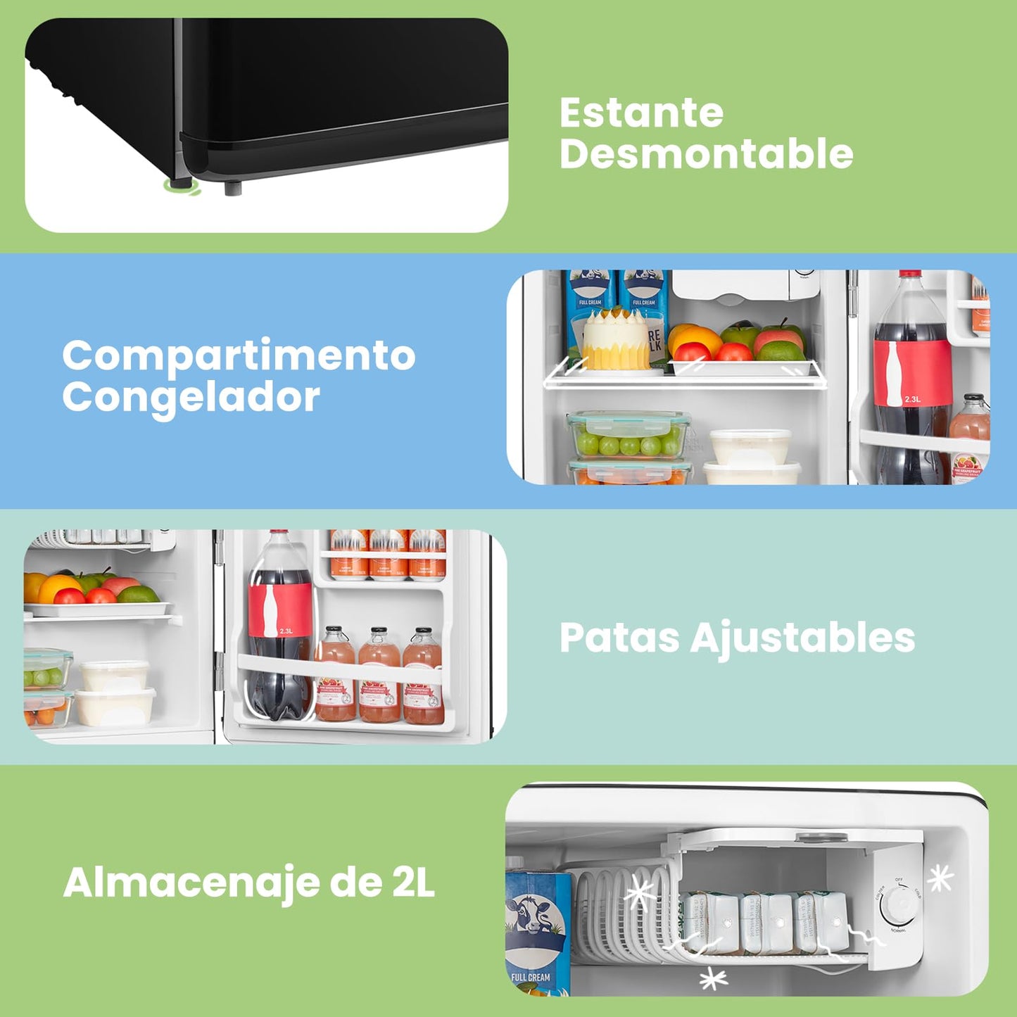 Comfee' RCD50BL2EURT(E) Mini Refrigerador Retro