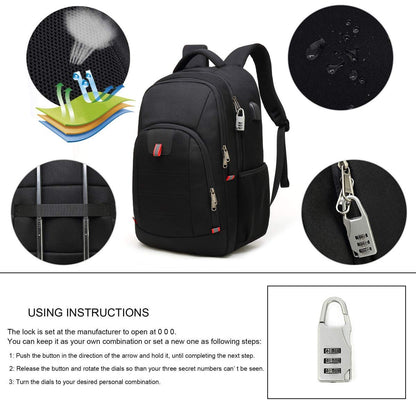 Mochila Antirrobo Impermeable para Portátil de 17.3 Pulgadas