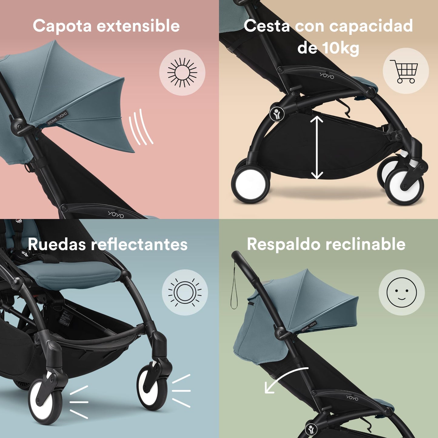 Cochecito YOYO3 de Stokke con Capazo