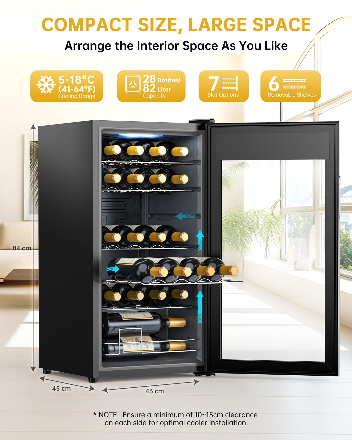 Vinoteca WIE 82L - Nevera para Vinos