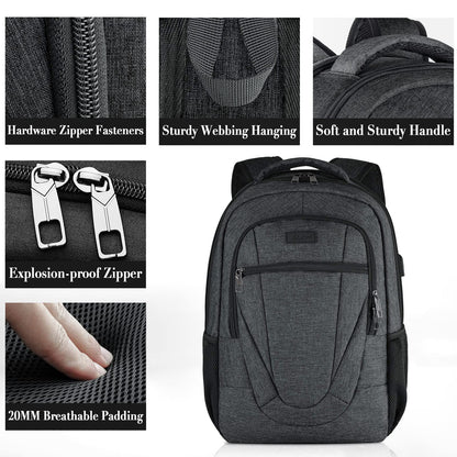 BIKROD Mochila para Hombre con Puerto USB