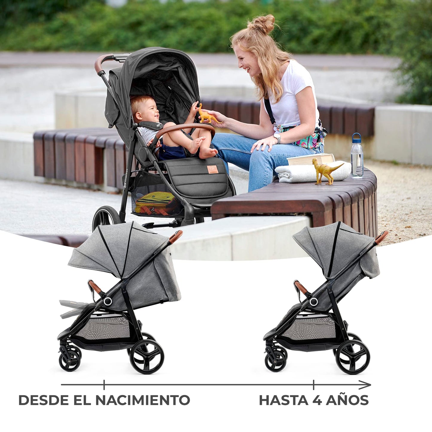 kk Kinderkraft GRANDE PLUS - Silla de Paseo Ligera