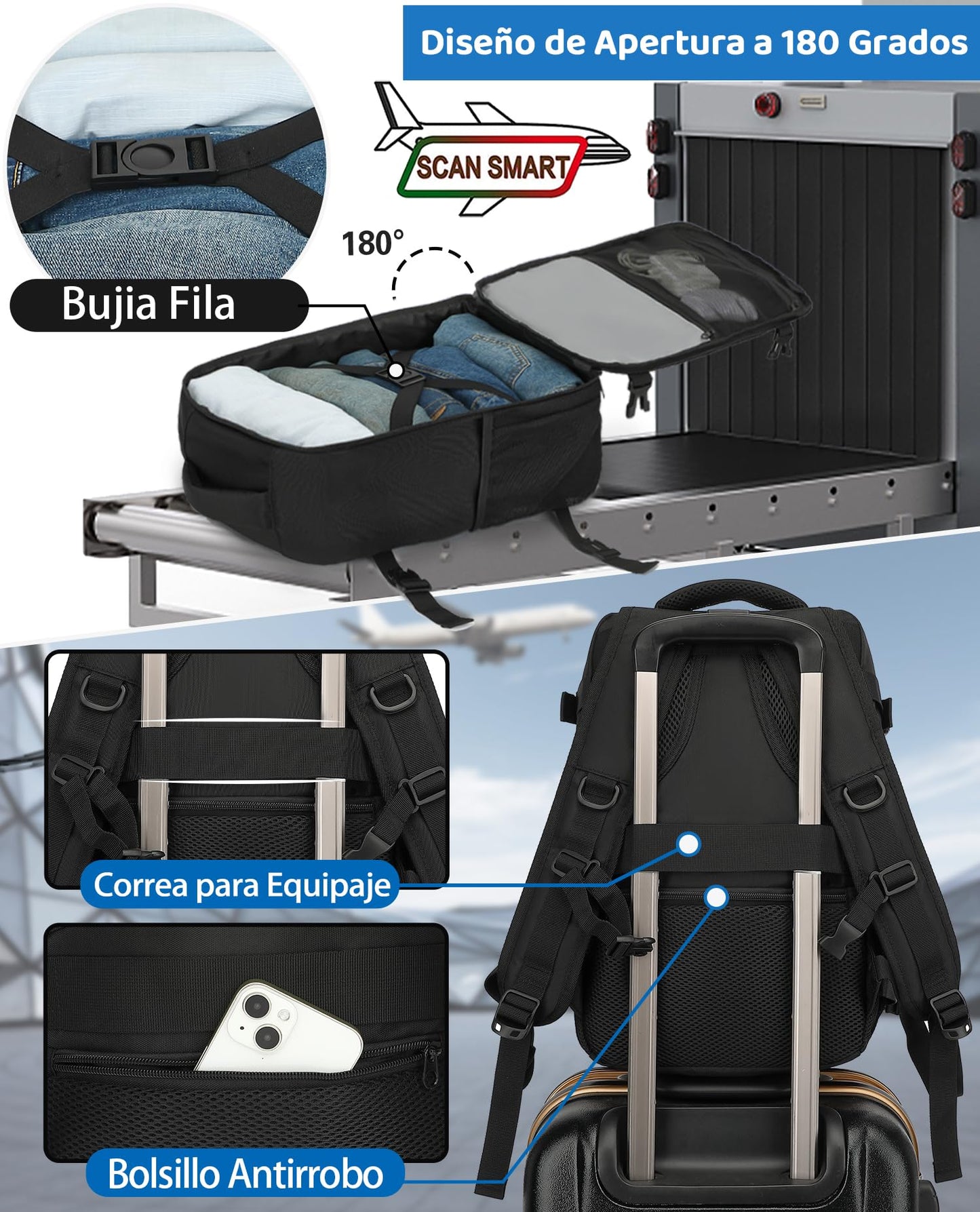 KLOSTAIN Mochila de Viaje para Ryanair (20L)