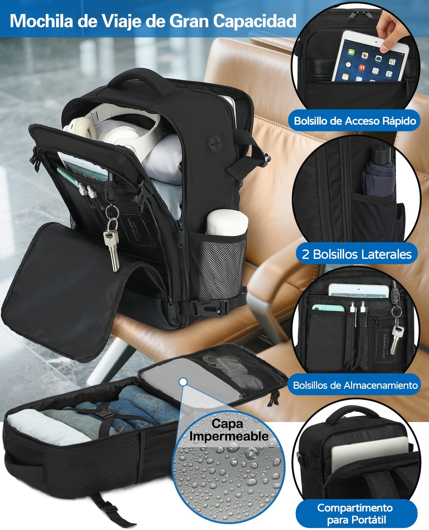 KLOSTAIN Mochila de Viaje para Ryanair (20L)