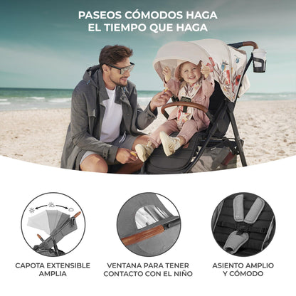 kk Kinderkraft GRANDE PLUS - Silla de Paseo Ligera