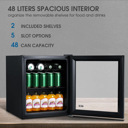 Mini Nevera HCK 42L con Puerta de Vidrio
