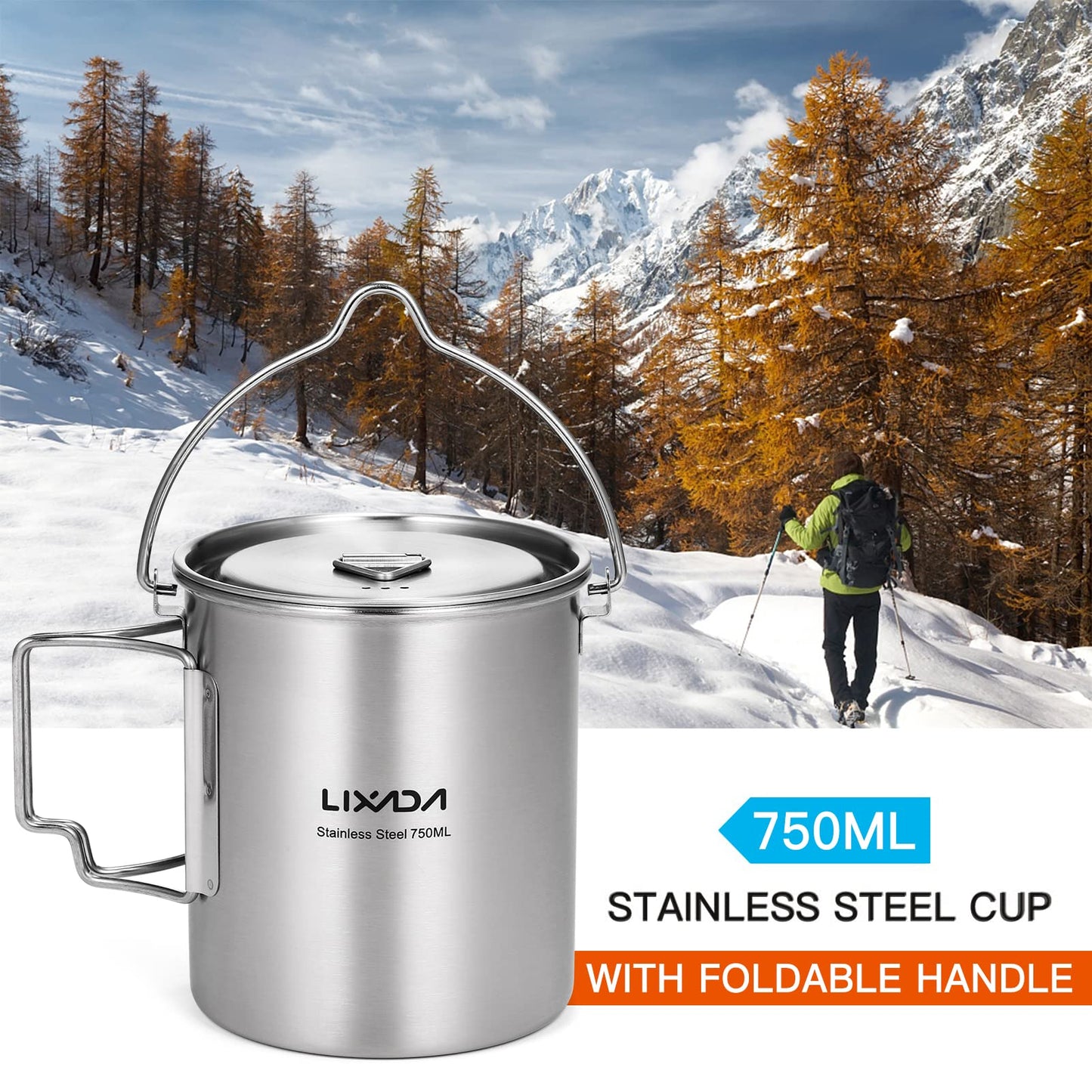 Lixada Taza de Agua de Acero Inoxidable