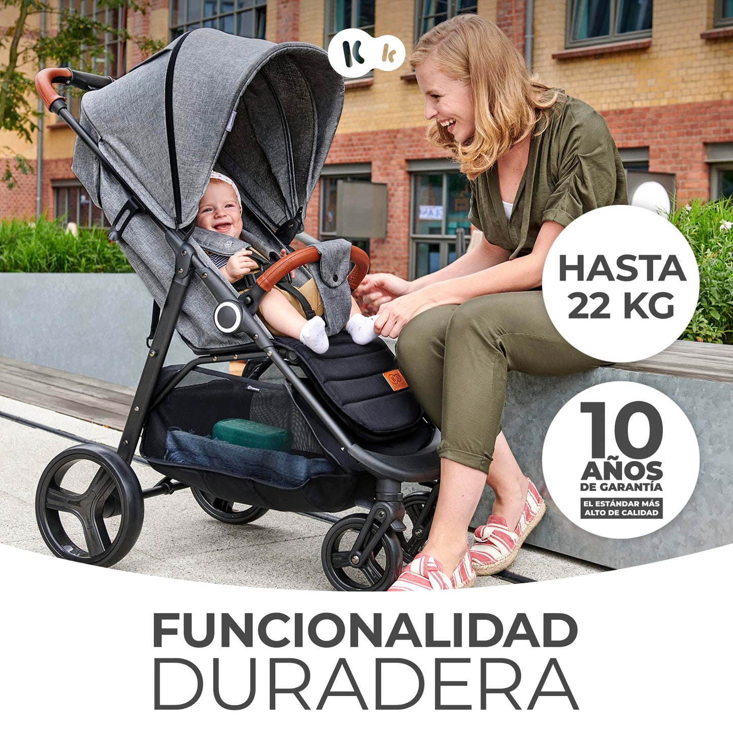 kk Kinderkraft GRANDE PLUS - Silla de Paseo Ligera